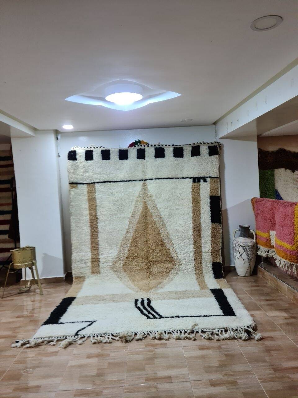 Large Berber Beni Ouarain Rug 300x200cm - Graphic & Chic Design