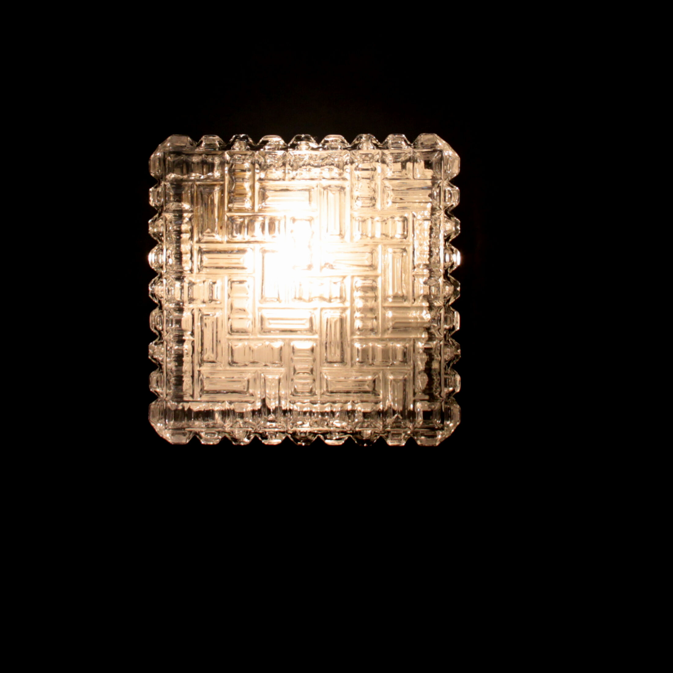 Ceiling lamp minimalist glass 1970 1980