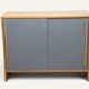 Vintage wooden sideboard with sliding doors – 1960s