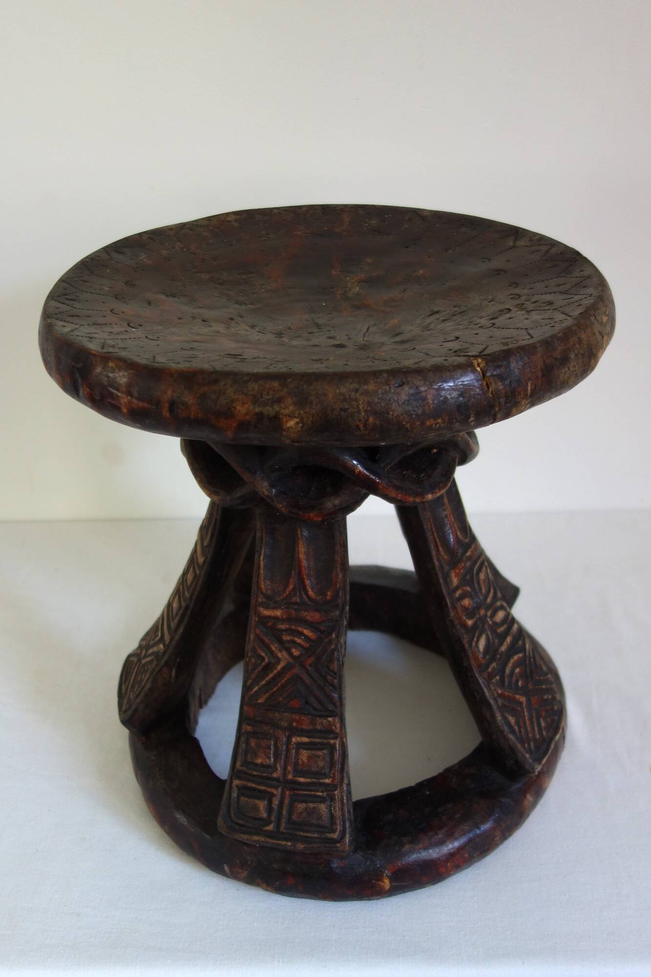 Vintage African tribal stool