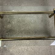 Table basse italienne vintage 80'S en laiton et fer