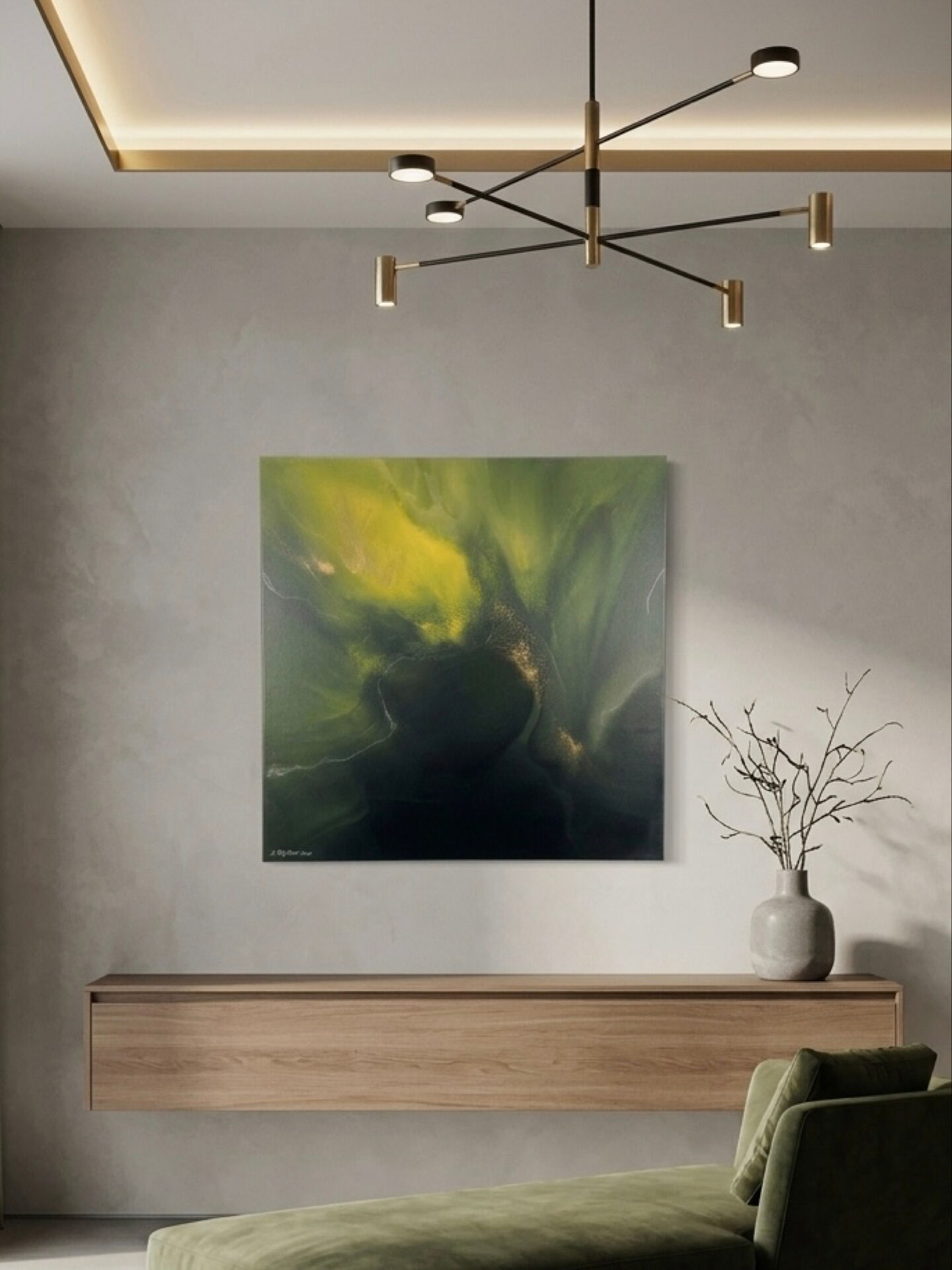 Original Abstract Painting 80x80 cm - Oil on Canvas