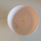 Purple and white ribbed bowl / vintage 50s-60s