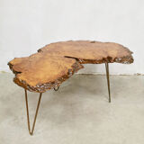 Vintage tree trunk side table coffee table
