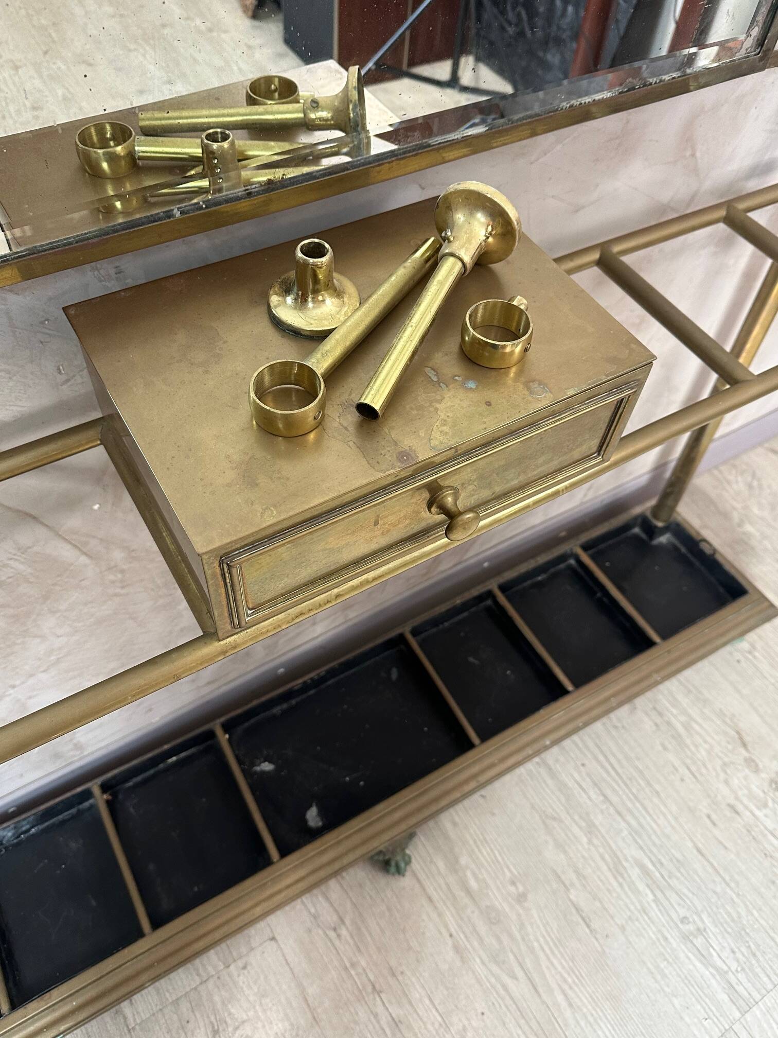 Grande patère 1900 en laiton