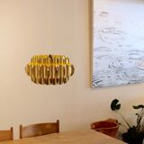 Brass ceiling lamp by Werner Schou, Denmark