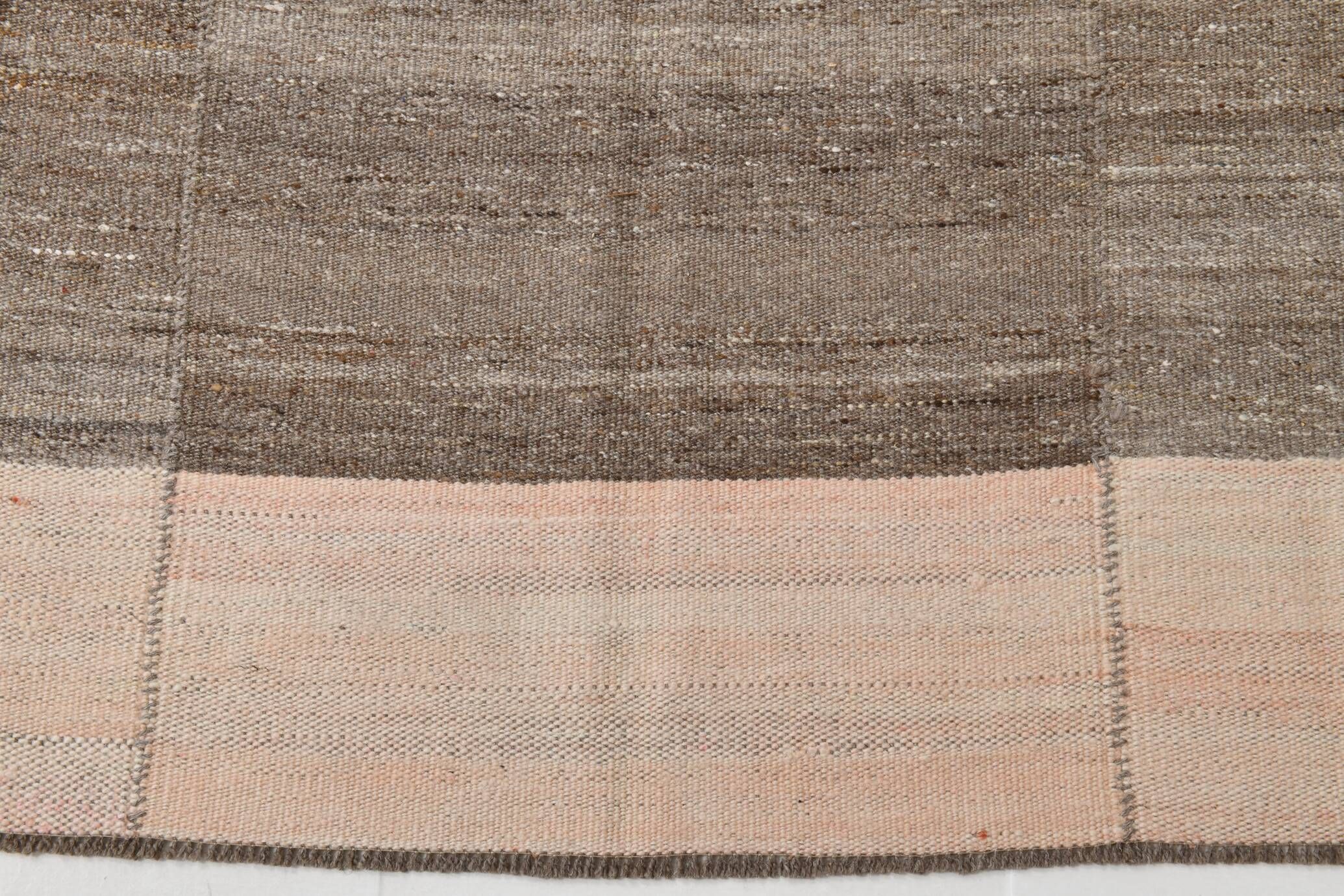 6x10 Brown Pink Living Room Kilim Rug, 190x307Cm