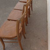 4 faux wood bistro chairs