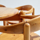Pinewood dining set by rainer daumiller for hanex, set of 7