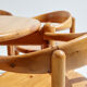 Pinewood dining set by rainer daumiller for hanex, set of 7