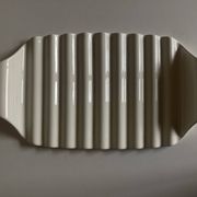 Villeroy & Boch white wavy earthenware tray 1970