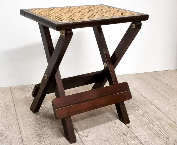 Old stool in cannage