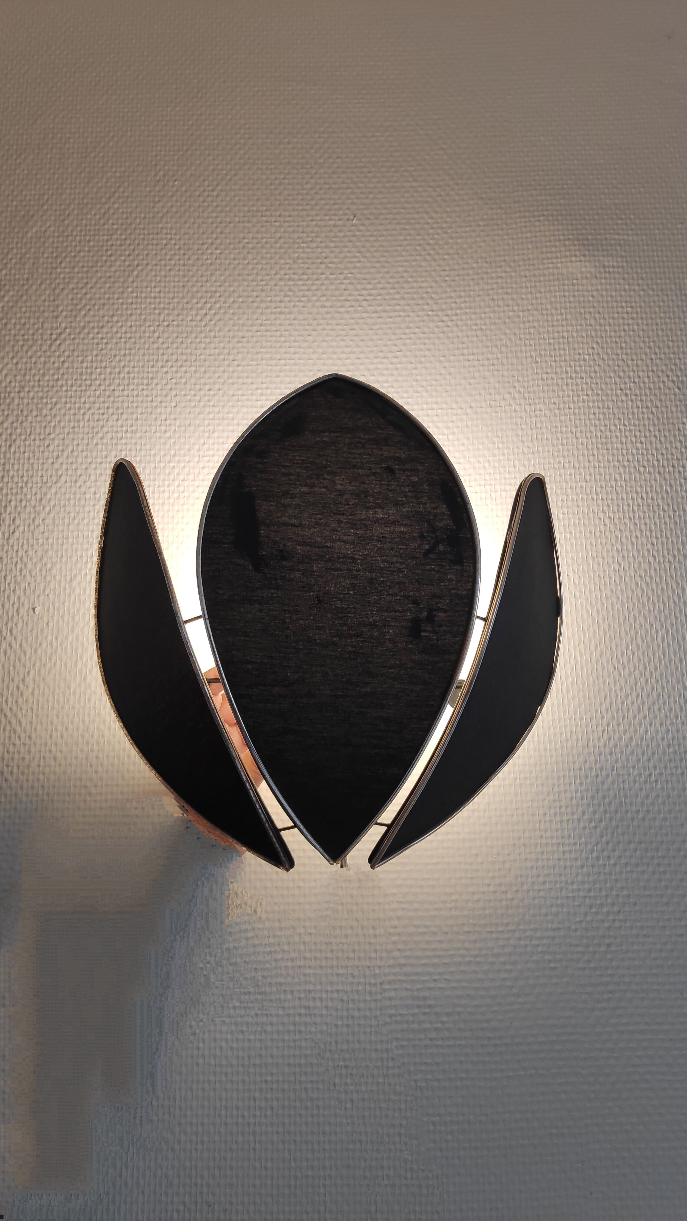 Black and gold wall lamps