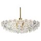 Impressive brass and crystal glass chandelier by Kinkeldey, Germany, 1970s.