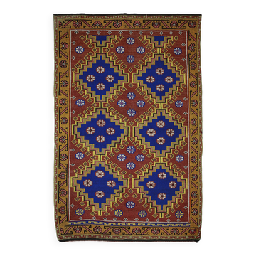 Grand Kilim Turc Yoruk Vintage 189x306 cm Geometrique Tisse Main