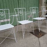 Garden set in wrought iron  60s 70s