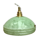 Suspension abat-jour vintage en verre de Clichy vert