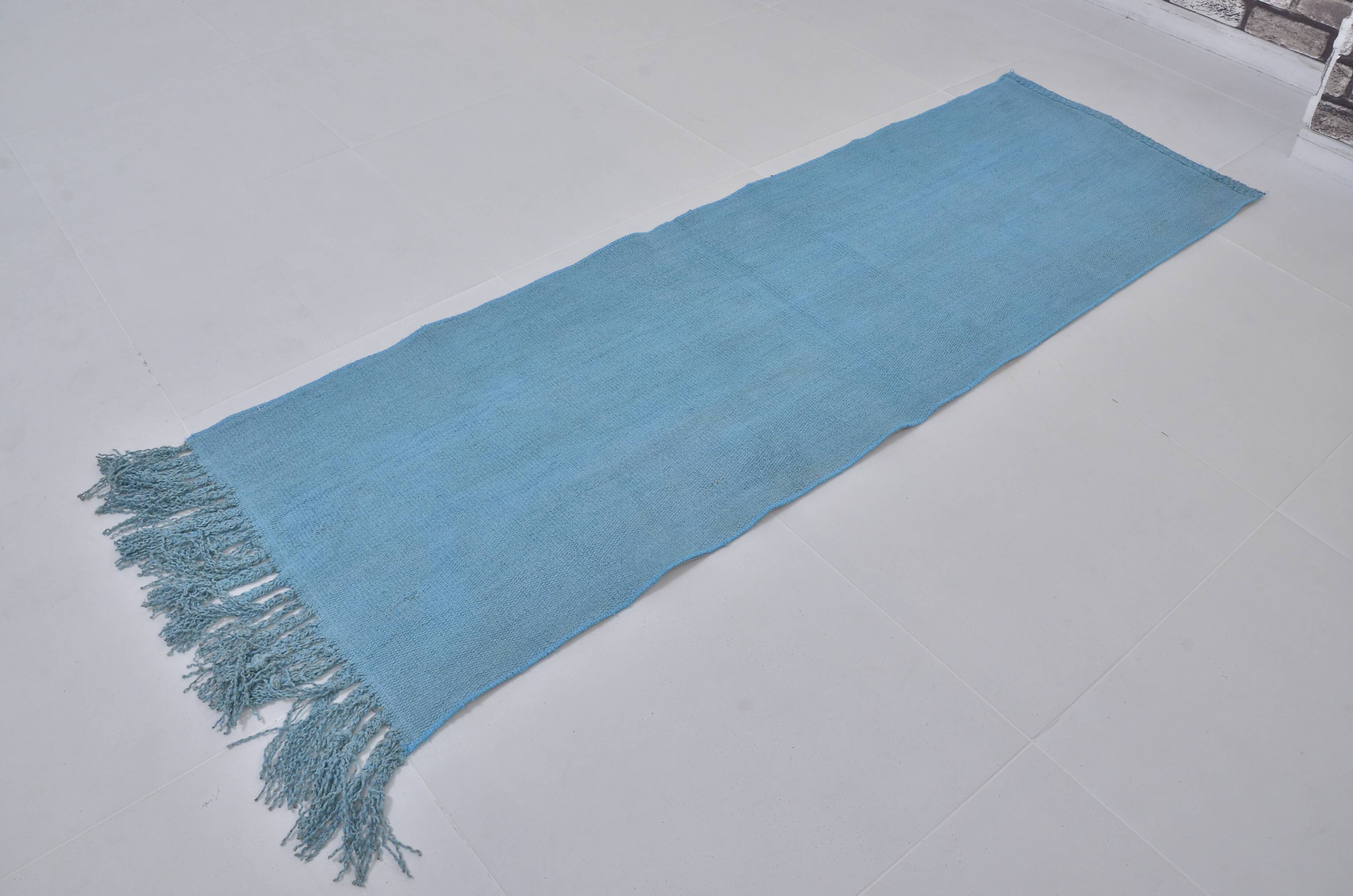 Blue Vintage handmade Hemp Runner sku 3911