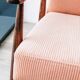 Vintage armchair velours côtelé flaming rosé 1970 design by H.Lis