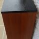 Storage unit, display cabinet with sliding glass doors, metal base