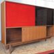 Buffet in teak doors sliding