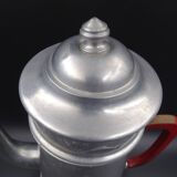 Old aluminum coffee maker -red cove - around 1930