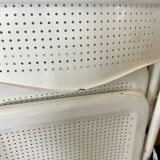 perforated metal folding chairs, vintage design from the 1970s