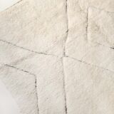 Moroccan Berber carpet blessed ouarain ecru with black diamonds engraved 295x213cm