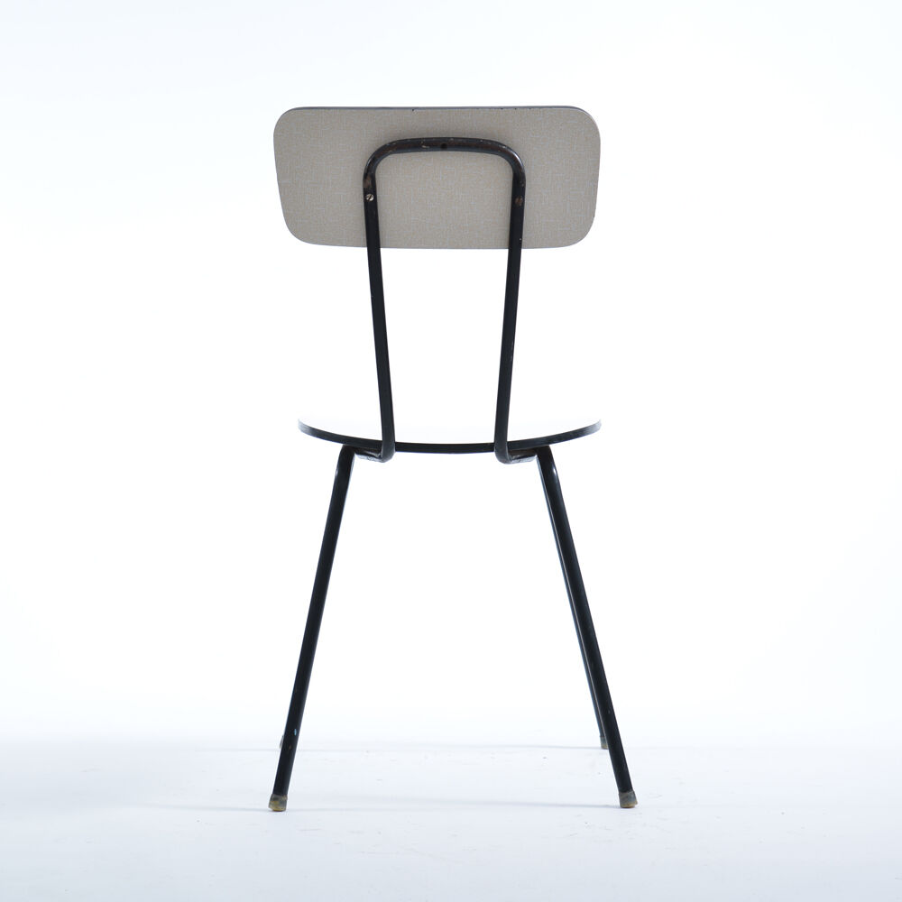 Midcentury chair in metal & formica, Kovona Czechoslovakia 1960s