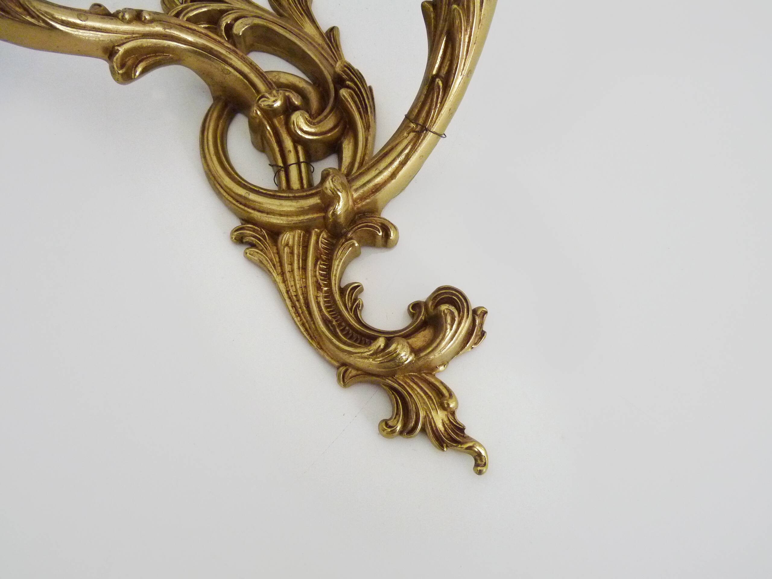 Vintage pair of double wall sconces in bronze from the 1960s.