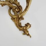 Vintage pair of double wall sconces in bronze from the 1960s.