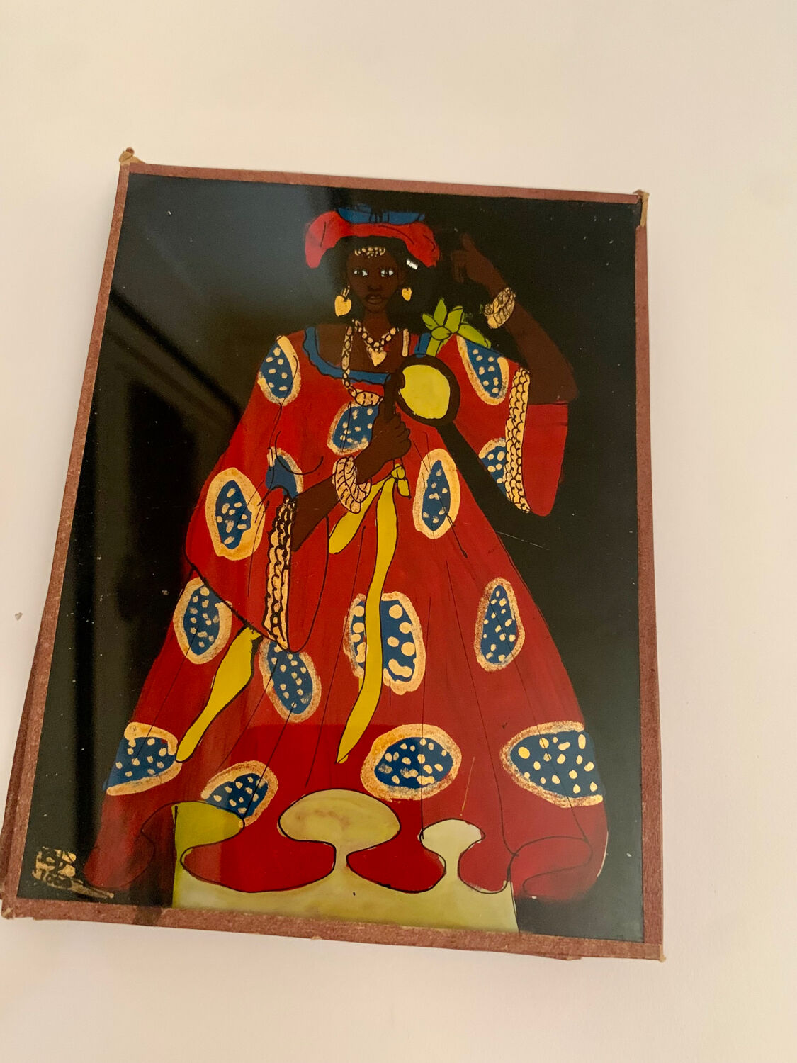Six Suweer - painting fixed under glass