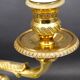 Pair of Chandeliers/Candelabra in Solid Bronze Empire Style Caramel Patina