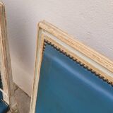Pair of antique Louis XVI style chairs with patina