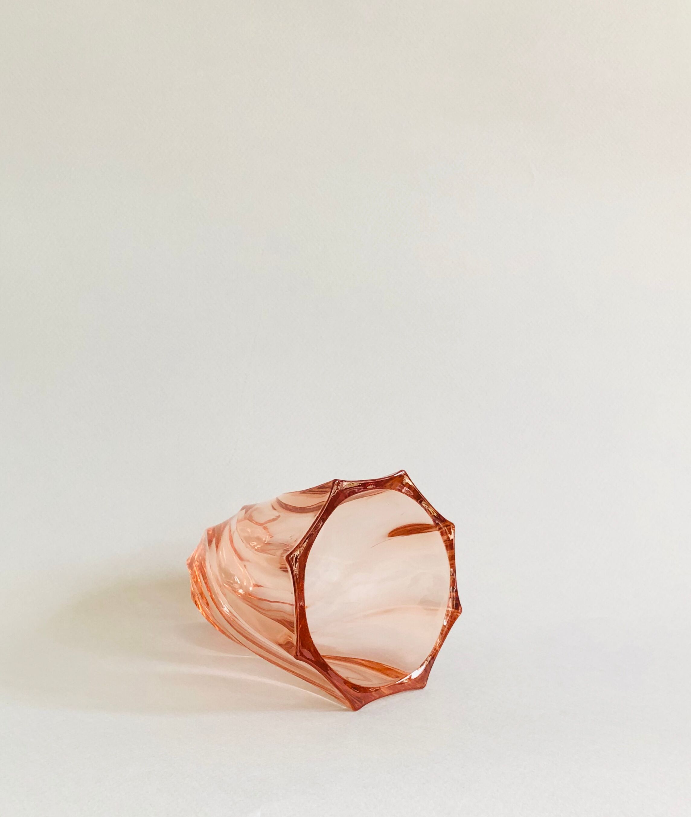 Small vase in pink glass