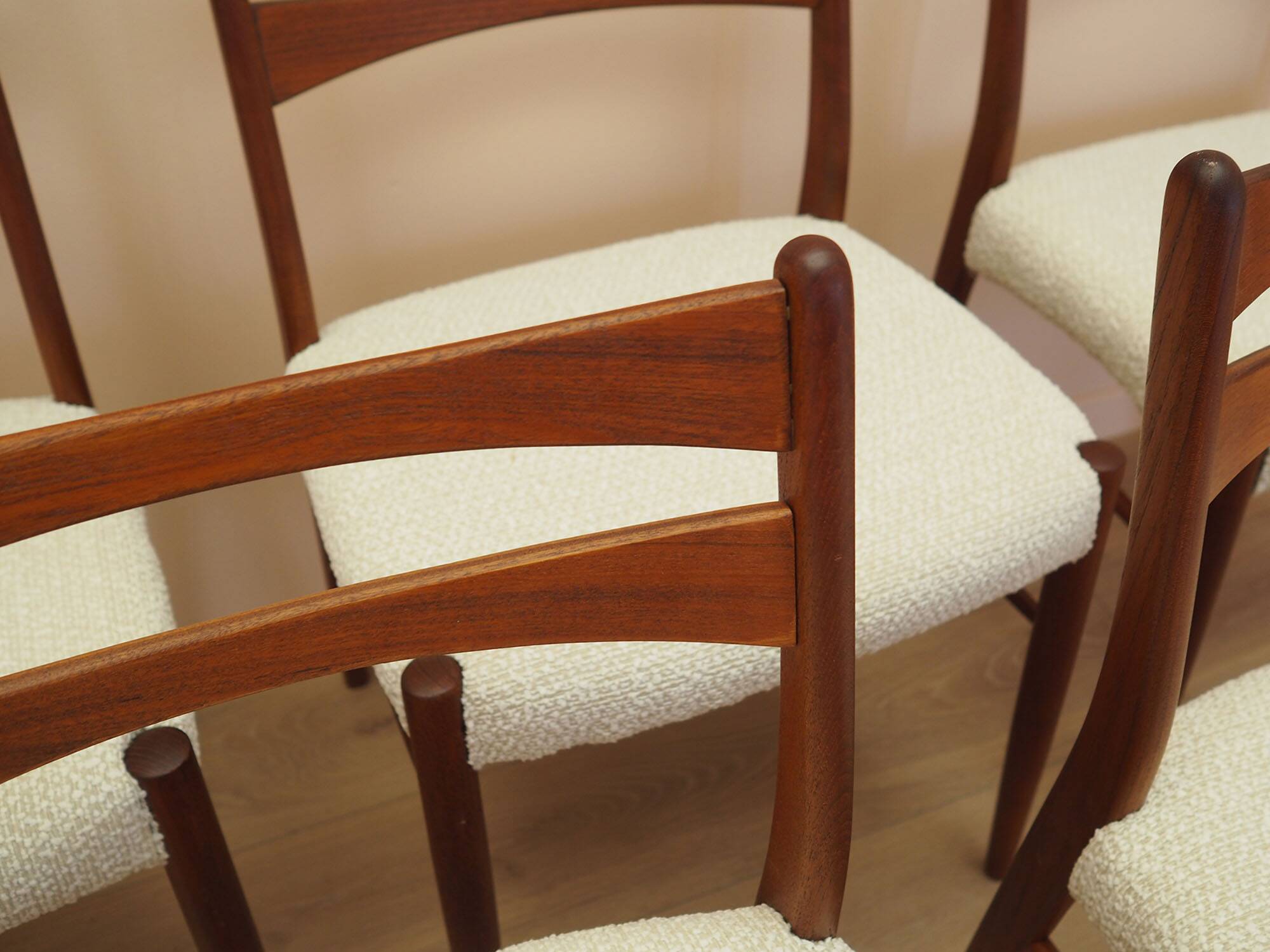Set of six teak chairs, Danish design, 1960s, made in Denmark