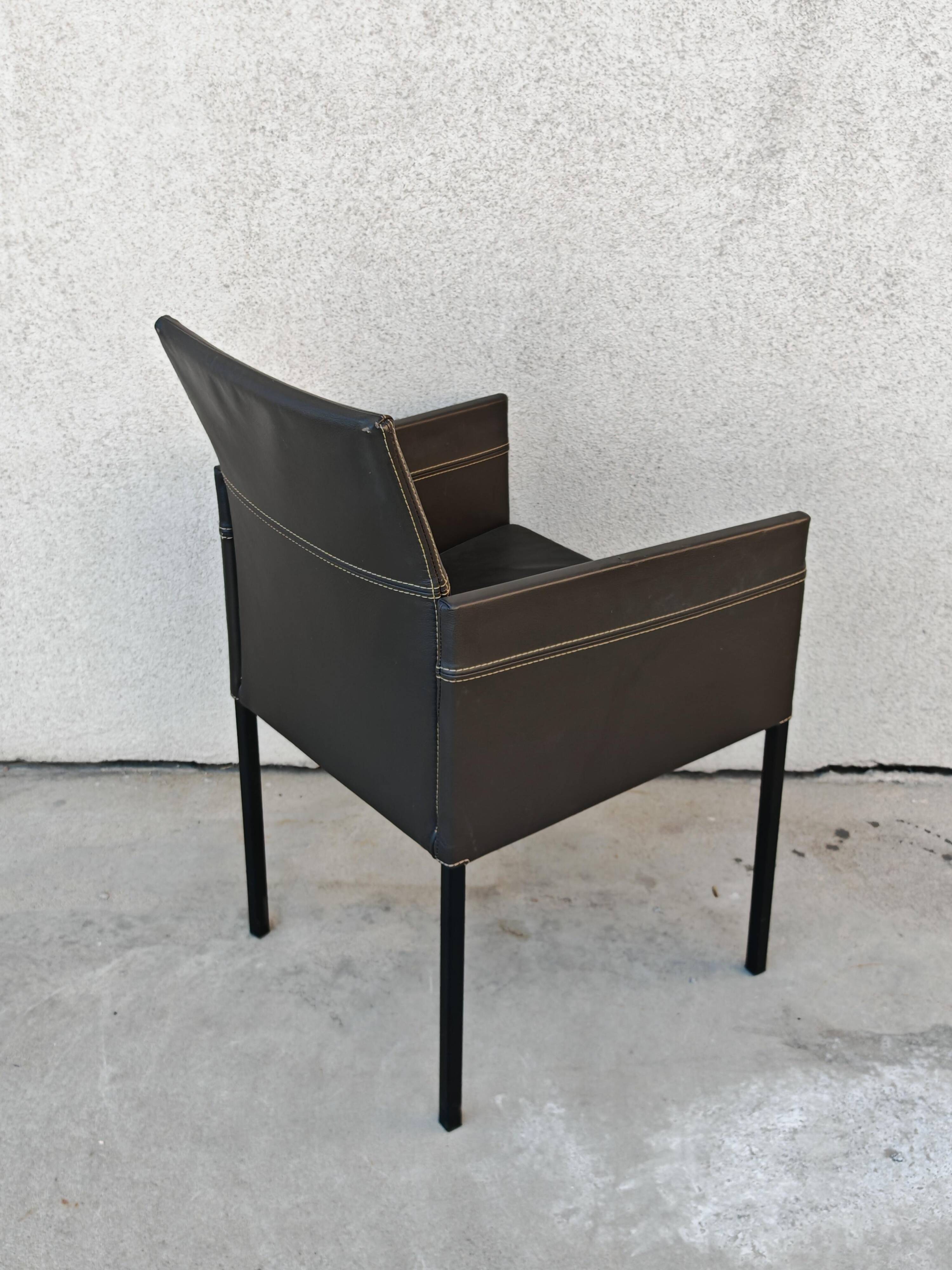 Pair of leather armchairs Texas by Karl Friedrich Förster for KFF