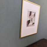 Lithographie suédoise moderne du milieu du siècle signée par Curt Hillfon (1/211) « Formes cinétiques »