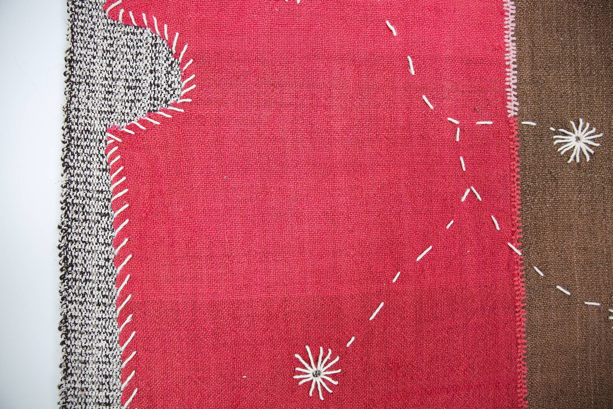 Dusty Pink Moroccan Wall Hanging, Handmade Wool Wall Hanging, 106x106