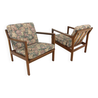 Set of 2 Scandinavian teak armchairs, Karl Erik Ekselius, JOC, Sweden, 1960