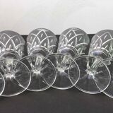 Set de 11 verres à vin vintage