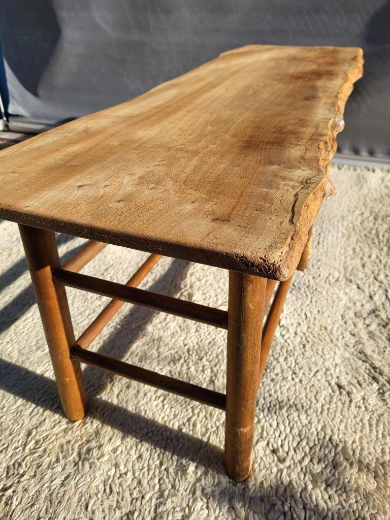 Farmhouse bench-table with a natural feel