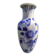 Asian/Chinese baluster vase in glazed ceramic. Decorated with floral motifs/Exotic birds