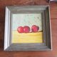 Huile sur panneau pommes vintage