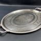Very large silver metal serving tray christofle malmaison model
