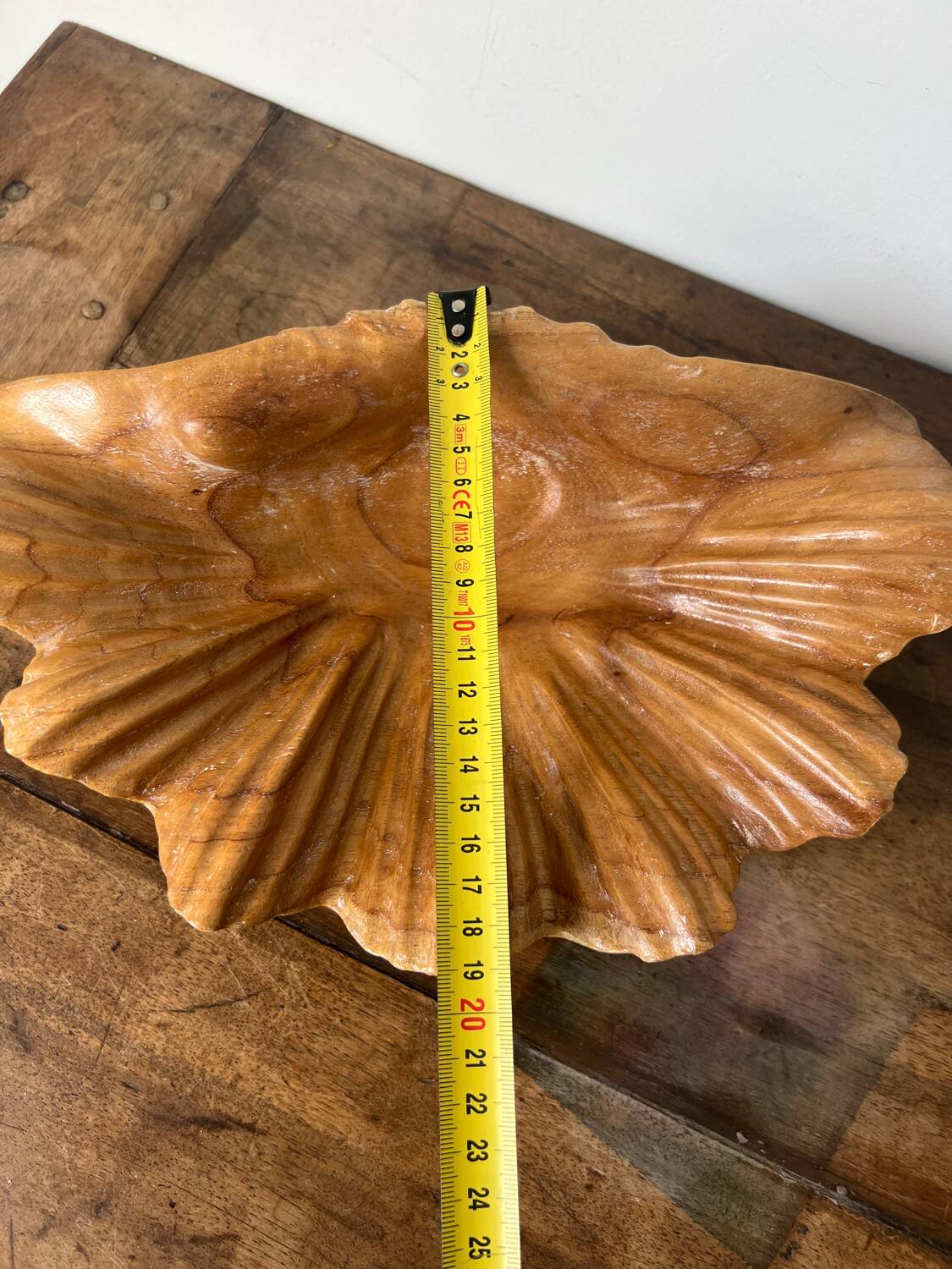 Wooden holy water font