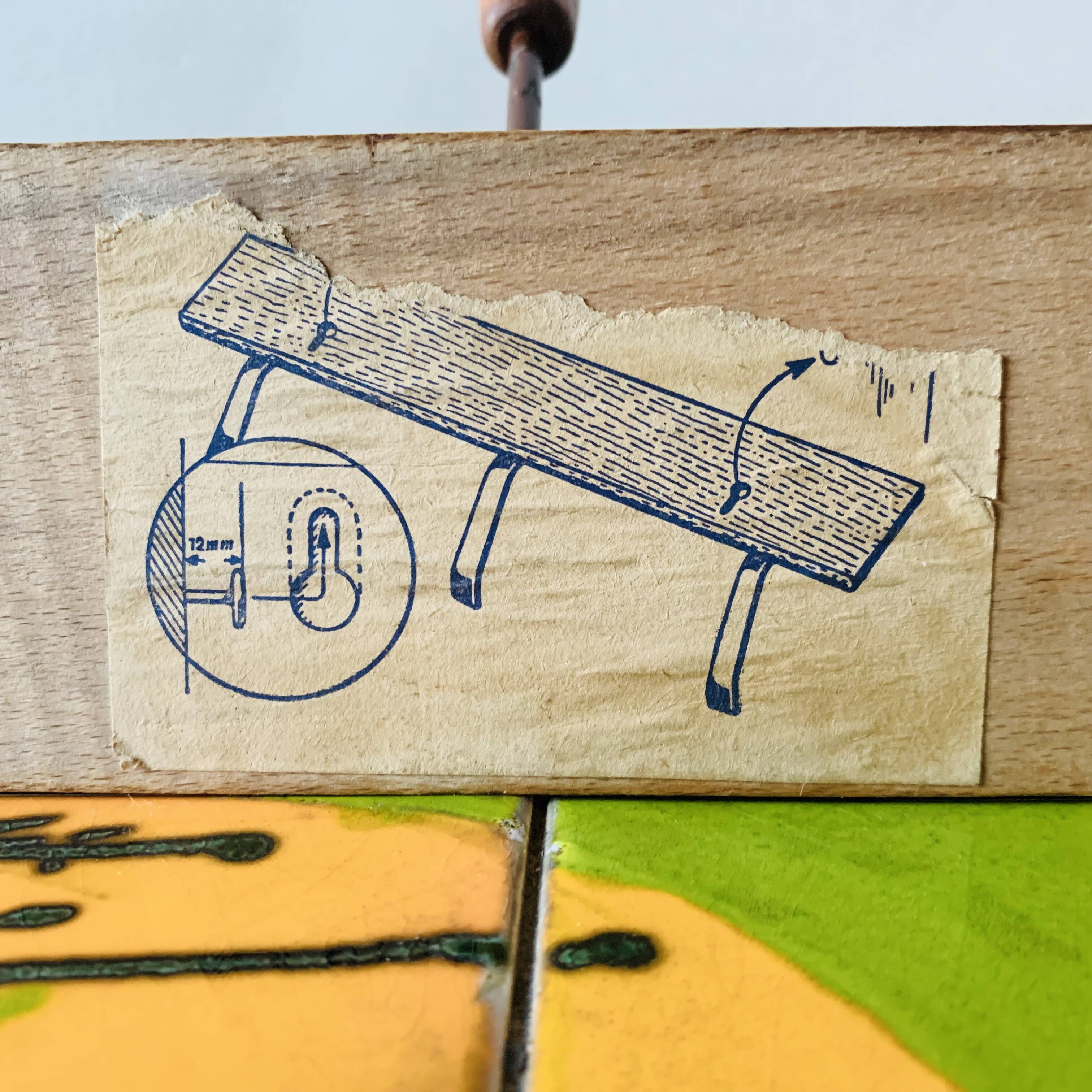 Vintage wall coat rack - 3 hooks