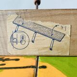 Vintage wall coat rack - 3 hooks