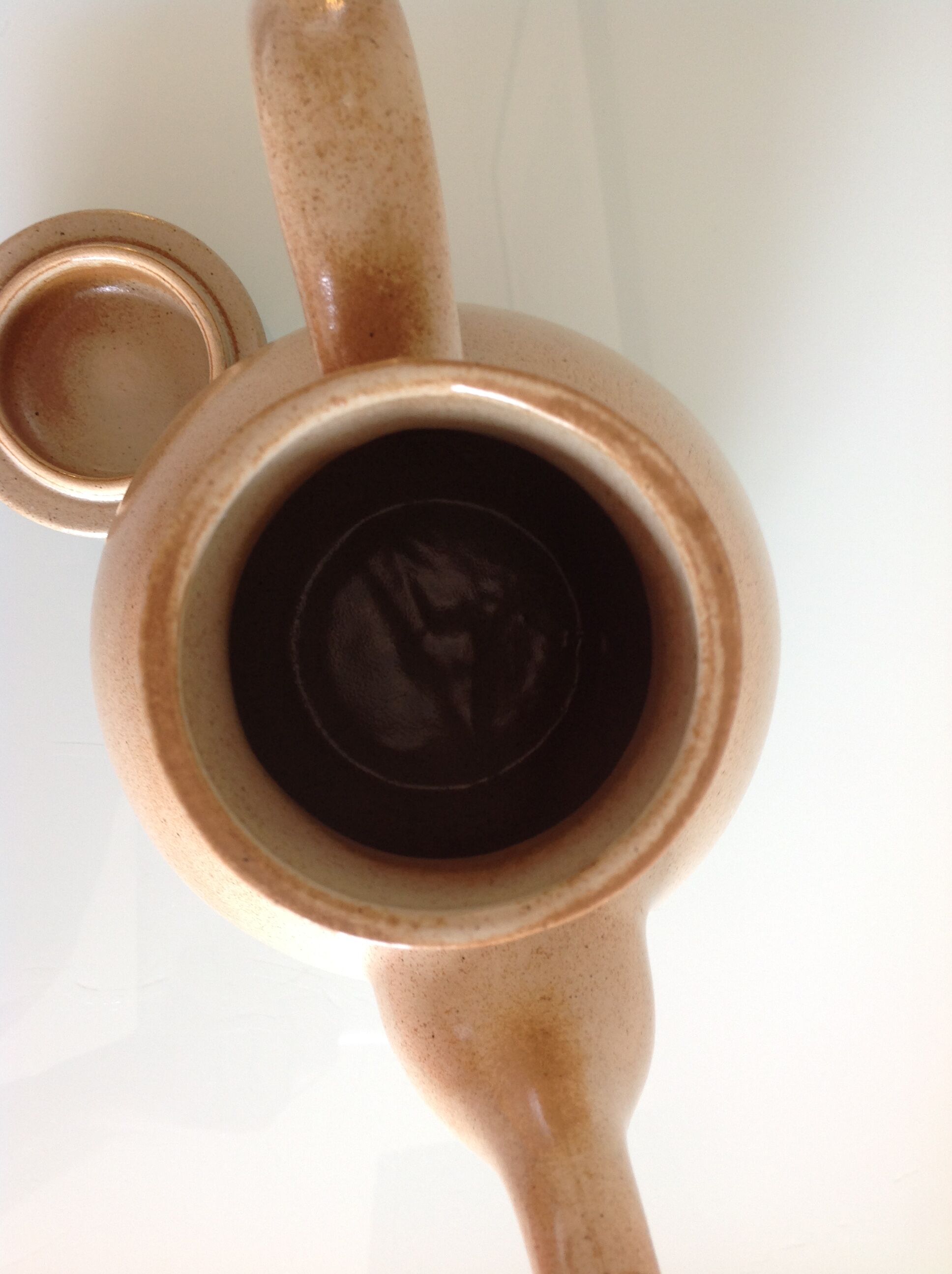 Cafetière en grès beige par Grès de France, vintage années 70