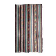 Vintage Turkish Oushak Handmade Wool Cotton Blue Kilim Area Rug 175x317
